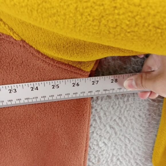 Patagonia Jacket Mens XXL Sisu Brown Mustard Color Block Fleece Snap T Synchilla - Picture 8 of 10